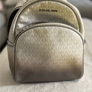 Michael Kors Metallic Tan Backpack